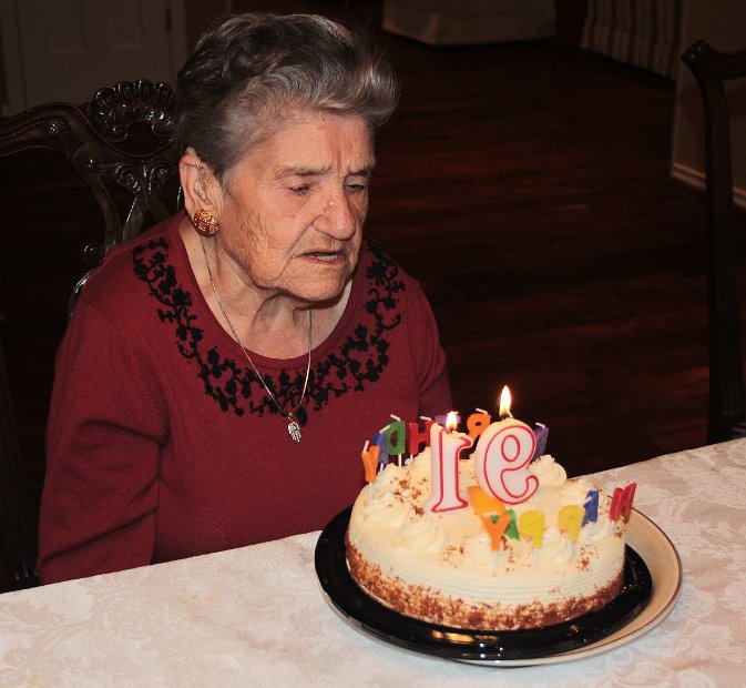 Grandma with Cake